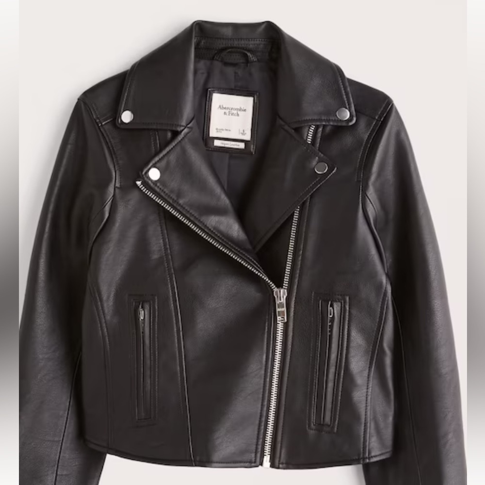 Abercrombie & Fitch Vegan Leather Moto Jacket